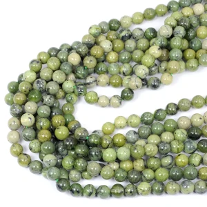 Jadeit naturalny jasny zielony kula gładka ok. 8mm 