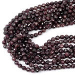 Granat kula drobno fasetowana ok. 6,5mm