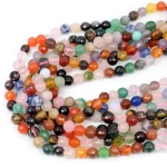 Mix kamieni kolorowa kula fasetowana ok. 8mm