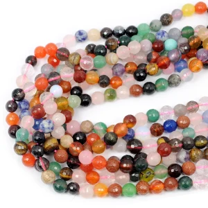 Mix kamieni kolorowa kula fasetowana ok. 8mm