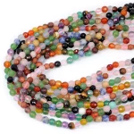 Mix kamieni kolorowa kula fasetowana ok. 6mm