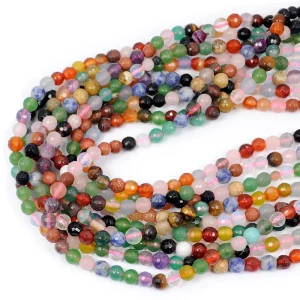 Mix kamieni kolorowa kula fasetowana ok. 6mm