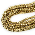 Hematyt jasne złoto kula disco fasetowana ok. 8mm