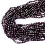 Granat kula fasetowana ok. 4mm