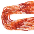 Karneol układany kostka fasetowana ok. 2,5x2,5mm