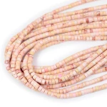 Howlit syntetyczny różowy talarek ok. 4x2,5mm