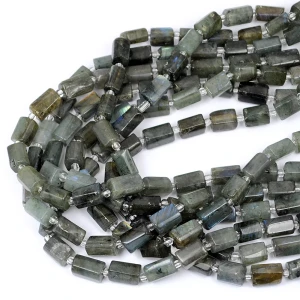 Labradoryt walec nieregularny ok. 10-14x6-8mm