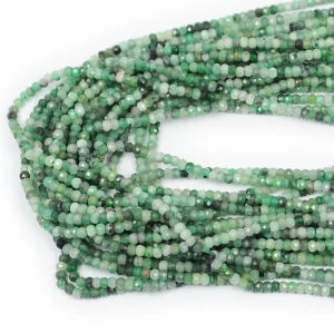 Szmaragd oponka fasetowana ok. 3x2 mm