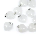 Kryształ górski zawieszka serce ok. 23mm [metal]