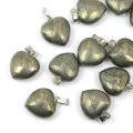 Piryt zawieszka serce ok. 20mm [metal]