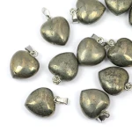 Piryt zawieszka serce ok. 20mm [metal]