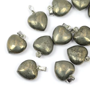 Piryt zawieszka serce ok. 20mm [metal]