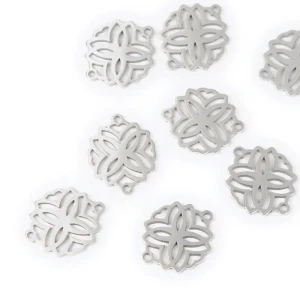 Rozeta 2 mała ok. 12x11mm [łącznik, stal]