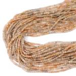 Kamień słoneczny, księżycowy kostka fasetowana ok. 2,5x2,5mm