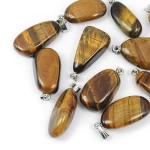 Tygrysie oko zawieszka bryła gładka ok. 25-30mm [metal]