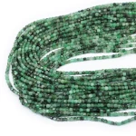 Szmaragd zielony kostka fasetowana ok. 2,3x2,3mm