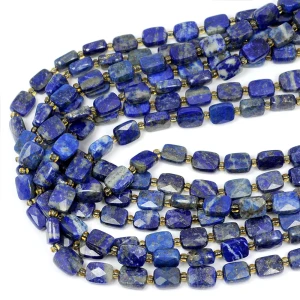 Lapis lazuli prostokąt fasetowany ok. 10x8mm