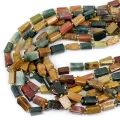 Jaspis oceaniczny walec szlifowany ok. 11-14x6-8mm