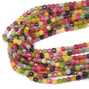 Mix kwarce kostka fasetowana ok. 5,5x5,5mm