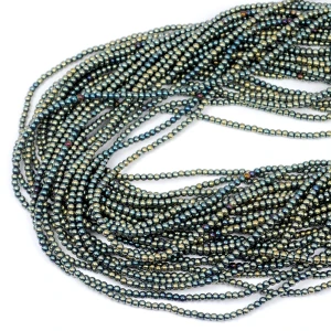 Hematyt zielono niebiesko złoty kula gładka ok. 2,4mm