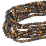 Mix sokole oko, tygrysie oko, bawole oko kula matowa ok. 6mm