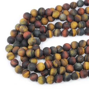 Mix sokole oko, tygrysie oko, bawole oko kula matowa ok. 10mm