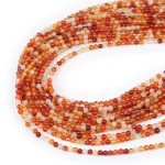 Agat karneol cieniowany kula gładka ok. 3,3mm