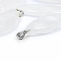 Kryształ górski zawieszka łezka gładka ok. 55mm [metal]