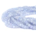 Kwarc chalcedonowy kostka fasetowana ok. 5,5x5,5mm