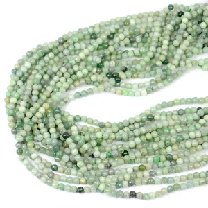 Jadeit naturalny zielony jasny kula gładka ok. 3,3mm