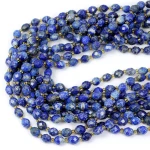 Lapis lazuli oliwka fasetowana ok. 8x6mm