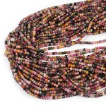 Turmalin wielokolorowy oponka fasetowana ok. 3x2mm