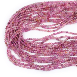 Rubin cieniowany kula fasetowana ok. 2,3mm