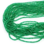 Onyks zielony kula fasetowana ok. 2,5mm