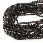 Kwarc dymny kula fasetowana drobny szlif ok. 4,3mm