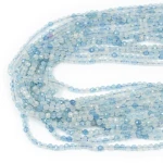 Akwamaryn szklisty kula fasetowana ok. 3mm