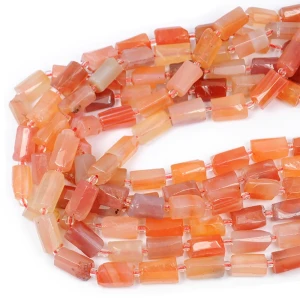 Agat karneol szklisty walec nieregularny ok. 12-13x7,5-8,5mm