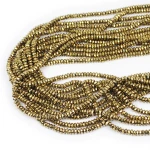 Hematyt jasne złoto oponka fasetowana ok. 3x1,2-1,4mm
