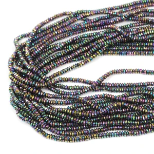 Hematyt multikolor oponka fasetowana ok. 3x1,5mm