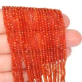 Agat karneol kula fasetowana ok. 2,3mm