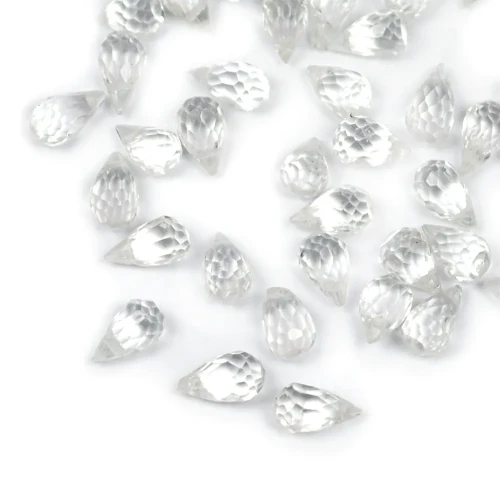 Kryształ górski Brioletka (kropla fasetowana) ok. 7-8x4mm