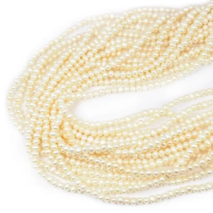 Perła hodowana oponka gładka ok. 3,2-3,5x4,5mm