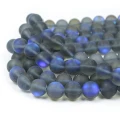 Cyrkonia szklana labradorytowa kula matowa ok. 10mm