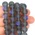 Cyrkonia szklana labradorytowa kula matowa ok. 10mm