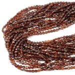 Granat hessonit ciemny moneta fasetowana ok. 4mm