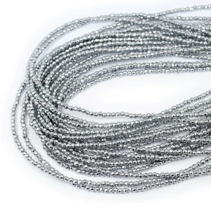 Hematyt srebrny kula fasetowana ok. 2,2mm