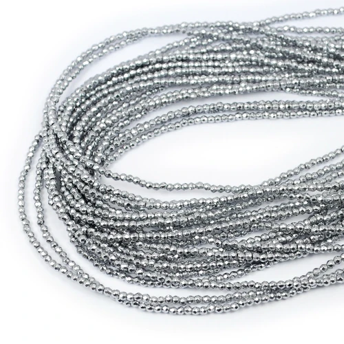 Hematyt srebrny kula fasetowana ok. 2,2mm