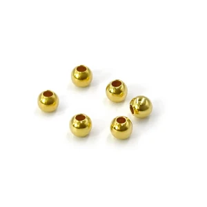 Kulki zaciskowe ok. 2,5mm [srebro pozłacane 925] 6szt.