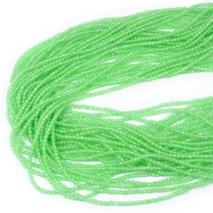Kocie oko zielone kula fasetowana ok. 2mm