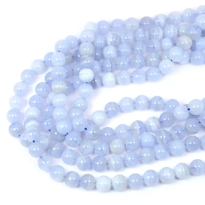 Chalcedon niebieski szklisty kula gładka ok. 8mm